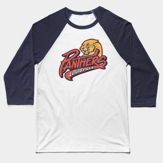 Defunct Louisville Panthers Hockey Team Baseball T-Shirt by Defunctland